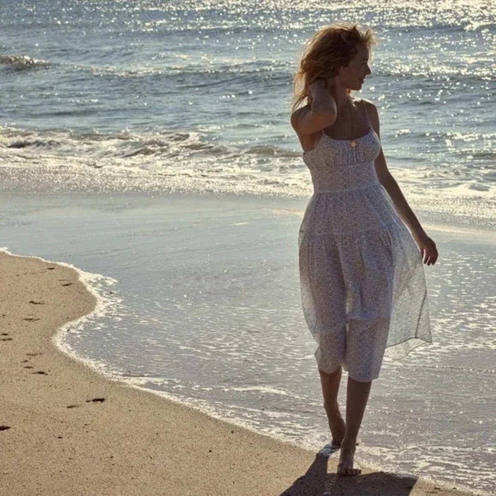 DOEN Benoit Dress In Clearwater Eyelet